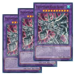 Yugioh - Egyptian God Slime x 3 - 1st Edition Ultra Rare NM - Free Holo Card - Image 1