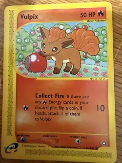 Pokemon Vulpix Card Common #116 of 147 Card is in Near Mint Condition - Image 1