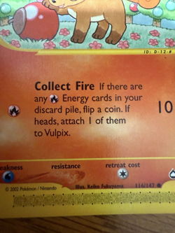 Pokemon Vulpix Card Common #116 of 147 Card is in Near Mint Condition - Image 4