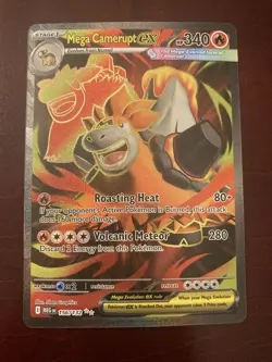 Mega Camerupt ex 156/132 ME01: Mega Evolution Ultra Rare Pokemon TCG Card NM - Image 1