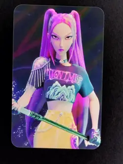 Mira KPop Demon Hunters HUNTR/X Yellow Skirt Pigtails Stage Card Foil - Image 1