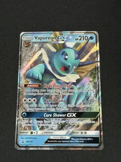 Pokemon TCG Vaporeon GX SM Black Star Promo Card SM172 Holo - NM - Image 1
