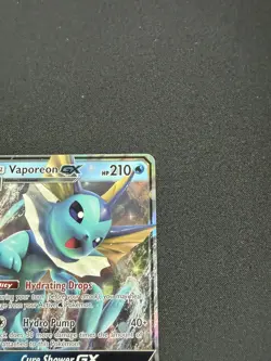 Pokemon TCG Vaporeon GX SM Black Star Promo Card SM172 Holo - NM - Image 3