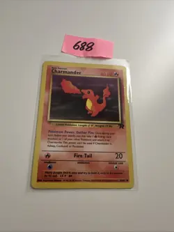 Pokemon Charmander 50/82 Team Rocket Regular MP 1999-2000 WOTC Starter TCG Card - Image 1