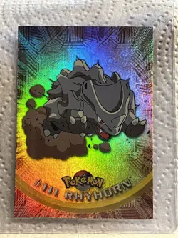 2000 Pokemon TV Animation Edition - Holo Foil card 111 Rhyhorn - Image 1