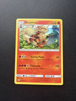Pokemon Card Sun & Moon Base Set Arcanine Holo 22/149 - Image 1