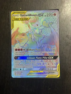 Pokemon Card Charizard & Braixen GX 251/236 Cosmic Eclipse Secret Rare NM - Image 1