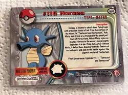 2000 Pokemon TV Animation Edition - Holo Foil card 116 Horsea - Image 2