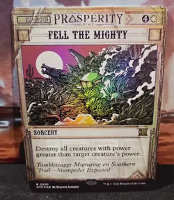magic the gathering - FOIL! - Fell The Mighty - Sorcery - Rare - Destroy All - Image 1