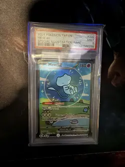 Pokemon TCG Mew EX 232/091 Sv: Paldean Fates Bubble Mew PSA 9 - Image 1