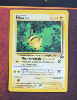 Pokemon Vintage Promo #27 Pikachu Wotc Black Star Movie Promo 2000 - Image 1