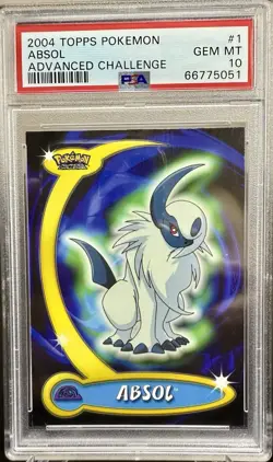 2004 Pokemon Topps Advanced Challenge Absol #1 PSA 10 GEM MINT - Image 1