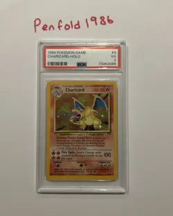 PSA 3 Pokemon TCG Charizard 4/102 WotC Base Set Unlimited Rare Holo - Image 1