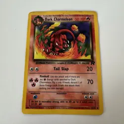 Dark Charmeleon Uncommon Unlimited Team Rocket 32/82 HP Pokemon TCG Rough Shape - Image 1