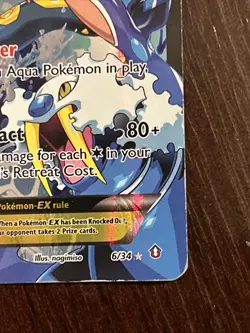 Pokemon TCG Team Aqua's Kyogre-EX Double Crisis Holo Card 6/34 - Image 4