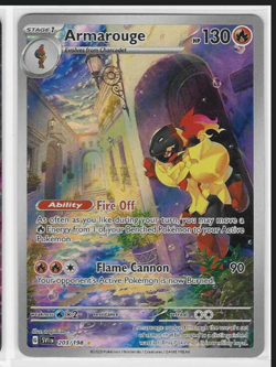 Pokemon Card Armarouge 203/198 Scarlet & Violet Base Illustration Rare Near Min - Image 1