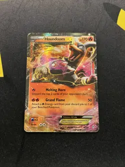 Houndoom EX 21/162 EX/MP -Ultra Rare Pokemon Card- XY Breakthrough (8s) - Image 1