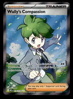 Wally's Compassion 176/132 Ultra Rare Mega Evolution Pokemon Card - Image 1