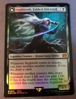 1x Sephiroth, Fabled Soldier (0115) (Foil) Final Fantasy Magic The Gathering - Image 1
