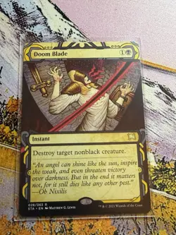 1x Doom Blade - Extended Art NM Eng MTG - Strixhaven - Image 1