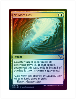 1x No More Lies, Foil, Magic the Gathering MTG NM - Image 1