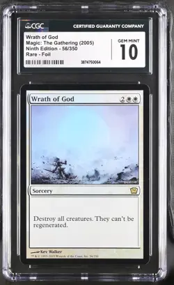 WRATH OF GOD 9th Edition Foil Rare CGC 10 MTG [Nostalgium] - Image 1