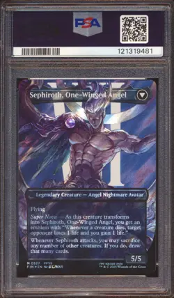 2025 MTG FINAL FANTASY SEPHIROTH 0527 SURGE FOIL ONE WINGED ANGEL PSA 10! - Image 2