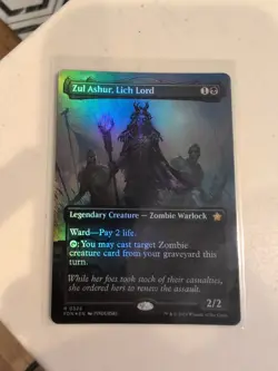 MTG Zul Ashur, Lich Lord (Borderless) Foil NM Foundations Magic 326 - Image 1