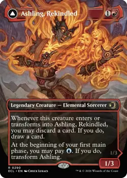 MTG Lorwyn Eclipsed - Ashling, Rekindled FOIL NM, Borderless - Image 1