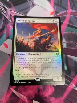 MTG - VOICE OF VICTORY - RARE - TDM - NM - FOIL - Image 1