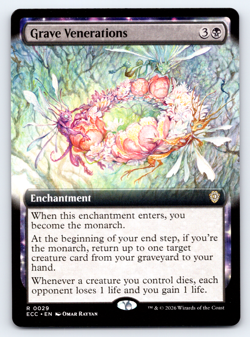 Grave Venerations Extended Art - Lorwyn Eclipsed MTG - Image 1