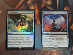 MTG Iconic Masters Flusterstorm (FOIL) & Time Spiral Remastered Pact Of Negation - Image 1