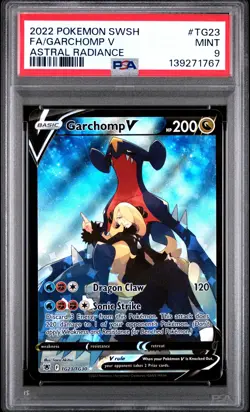 2022 Pokemon Sword & Shield Astral Radiance Garchomp V #TG23 PSA 9 - Image 1