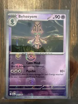 Pokemon Beheeyem 041/086 Black Bolt Reverse Holo Master Ball Pattern - Image 1
