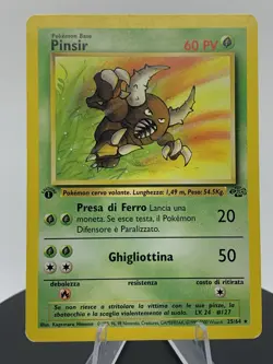 Pokemon TCG Pinsir Jungle Card 25/64 1st Edition Unlimited Rare Non-Holo Italian - Image 1