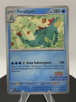 Pokemon Illustration Contest 2024 Feraligatr SVP 213 Black Star Promo MINT - Image 3