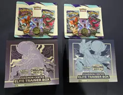 Pokemon Center Elite Trainer Box Error Chilling Reign 2 PC ETB SET+ Double Packs - Image 1