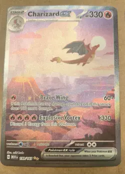 Pokemon TCG Charizard EX Scarlet & Violet 151 Card Sir 199/165 LP - Image 1