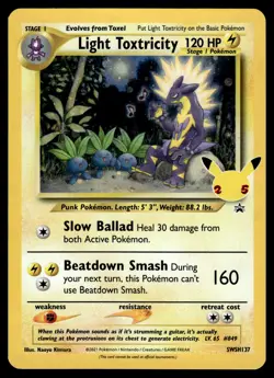 Light Toxtricity Holo SWSH137 PromoSword & Shield Promo Cards Pokemon - Image 1