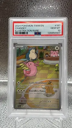 2024 Pokemon Twilight Masquerade Chansey Illustration Rare #187 PSA 10 - Image 1