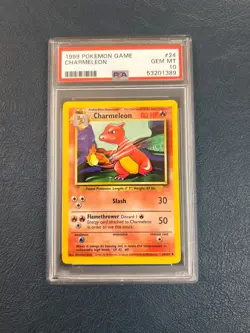 Pokemon Card Charmeleon 24/102 Regular PSA 10 WOTC Base Set Gem Mint - Image 1