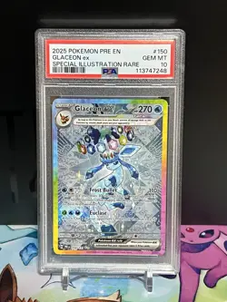 💎 POKEMON PRE EN-PRISMATIC EVOLUTIONS 150/131 GLACEON EX SIR PSA 10 - Image 1