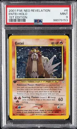 2001 POKEMON NEO REVELATION 1ST ED #6 ENTEI-HOLO PSA 9 - Image 1