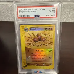 2002 Pokemon Expedition Dugtrio Reverse Holo 044/165 PSA 6 EX-MT - Image 1