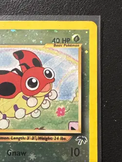 Ledyba Southern Islands Reverse HOLO Pokemon TCG 7/18 LP Ungraded Double Swirl - Image 4