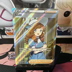Lady 193/196 Ultra Rare Full Art Pokemon Card Trainer Lost Origin NM - Image 1