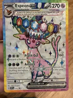 Pokemon Espeon ex SVP175 Sv: Scarlet & Violet Promo Full Art Holo 2025 TCG - Image 1