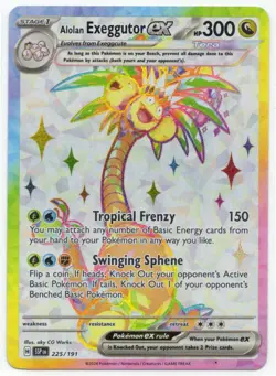 Alolan Exeggutor ex #225/191 - Surging Sparks Secrete Rare SIR Holo - Image 1