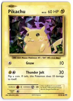 Pokemon Pikachu - 35/108 (Cracked Ice Holo) Holo Rare Deck Exclusives 035/10 NM - Image 1