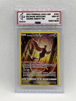 2023 POKEMON SWSH PROMO CROWN ZENITH #282 GALARIAN ARTICUNO VCG 10 - NO PSA/BGS - Image 1